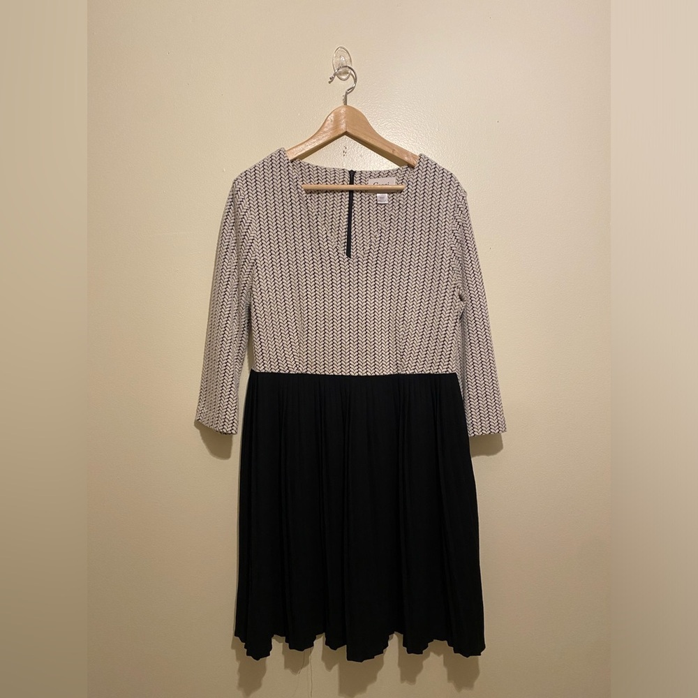 Ganni Monochrome Long Sleeve Dress. Size M-L
